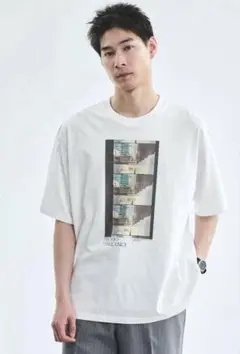 新品ユナイテッドアローズグリーンレーベルリラクシング プリント Tシャツ
