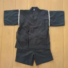 ダークブルー 甚平 100cm 綿100%