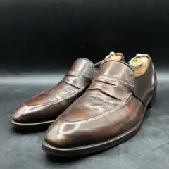 ミハラヤスヒロ ブラウン パテントレザー ローファー 26cm