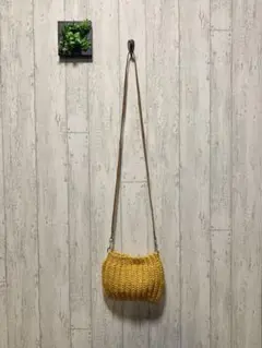 ハンドメイド 手編み ころんとかわいいポシェット