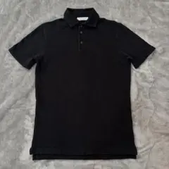 【極美品】Cruciani コットン 鬼鹿の子 ポロシャツ ブラック 48