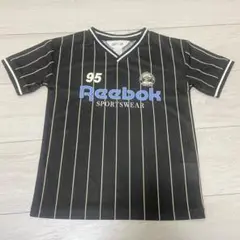 美品　H&M Reebok ストライプ Vネック Tシャツ