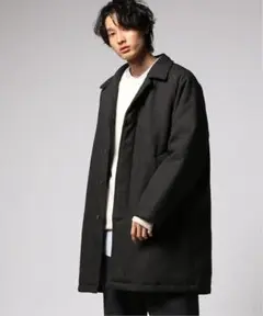 【美品】k3&co. ダウンジャケット　コート　黒 ストレッチステンカラーコート 黒無地 MAJI【AOKI公式通販】