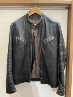 ANACHRONORMホースレザーライダースジャケットS位馬革アナクロノーム00