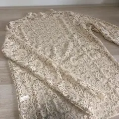 ハイネック　ストレッチレース長袖カットソー　未使用