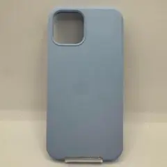iPhone12 12Pro ソフトケース ペールブルー シリコン素材 シンプル