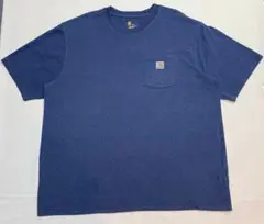 Carhartt オリジナルフィット　Tシャツ 2XL ポケット付き　ブルー