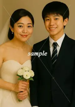 ✧082_モデル花嫁と高校生の甥（AI写真4枚組）