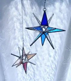 【2個set】ステンドグラス　キラキラお星さま　オブジェ⭐︎サンキャッチャー