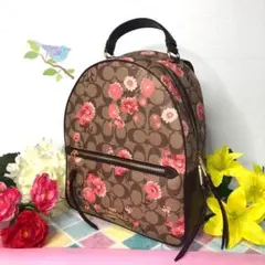 COACH コーチ 花柄 リュック 可愛い 新品 新作 フラワー レディース