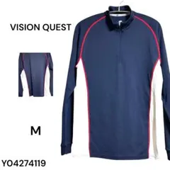 ★美品★VISION QUEST ジップジャケット M ネイビー　ジャージ　紺色