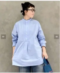 journal standard luxe シャンブレーワッシャー プルシャツ