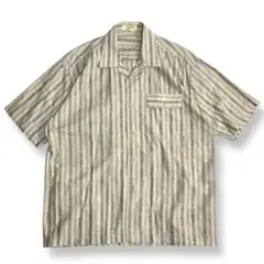 値下げ 秀逸【VINTAGE】80s~ ストライプ ジャガード　ビンテージシャツ