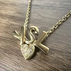 YSLハートネックレス　ラインストーン