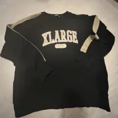 XLARGE ブラック ベージュ トレーナー M
