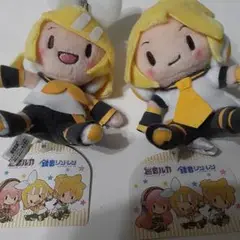 鏡音リン、レン、マスコットぬいぐるみ、２点、新品未使用