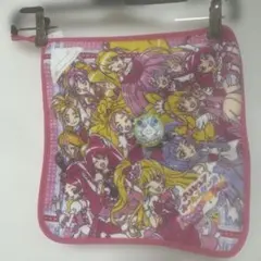 新品プリキュア、オールスターズループ付きハンドタオル、2016年製