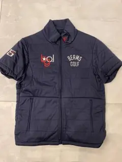 ビームスゴルフ半袖中綿ジャケット ネイビー Lサイズ