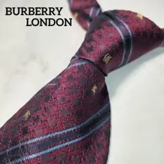 BURBERRY バーバリー ネクタイ ホースロゴ 赤 エンジ