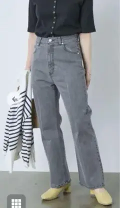 COHINA DENIM ハイウエストフレア　short XS グレー