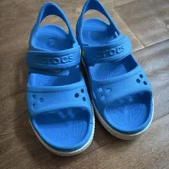 Crocs 水色　サンダル ベルト付き　19cm