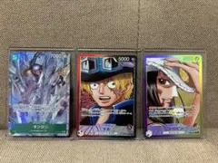 【ワンピースカード豪華3点セット】サンジ・ニコロビン〜リーダーパラレル 〜