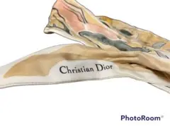 Christian Dior スカーフ 動物柄 高級シルク