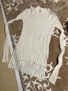 Theory ハイネック リブニット ウール アイボリー
