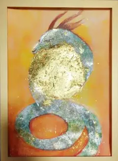 額付き★一点物！龍神様開運絵画　原画 金運　商売繁盛