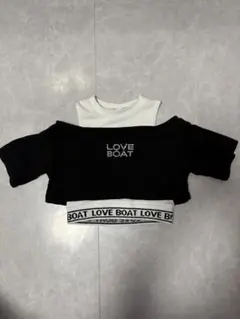 LOVE BOAT 半袖Tシャツ 140サイズ ブラック/ホワイト