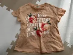 トロワラパン 桃柄Tシャツ