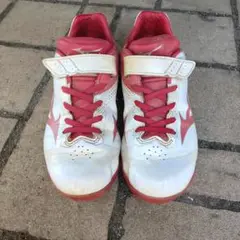 Mizuno スパイク ホワイト/レッド ベルクロ付き　22.5