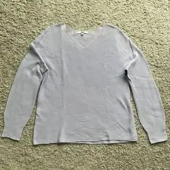 UNIQLO 薄紫 Vネックセーター L