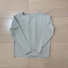 値下げ！ユニクロ　UNIQLO 長袖、七分袖　カットソー　薄グレー　ベージュ　S