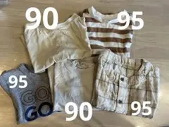 ベビー服 Tシャツ5枚セット まとめ売り　淡色　ブリーズ　無印　西松屋