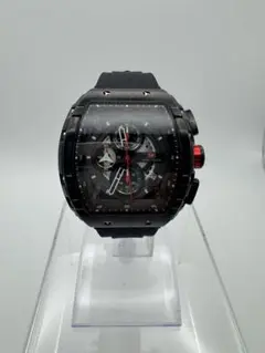 【美品】MINI FOCUSクロノグラフ風スポーツウォッチ スクエアフェイス