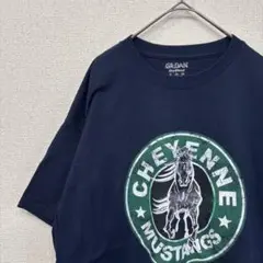 ギルダン　tシャツ ロゴ　プリント　チーム　アメリカ古着　L 2438