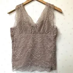 earth ピンクベージュ タンクトップ M