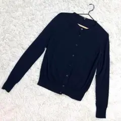 UNIQLO✨エクストラファインメリノクルーネックカーディガン　ネイビー