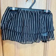 平成ギャル♡夏　ストライプ　ブラック　ベアトップ　トップス♡Mサイズ
