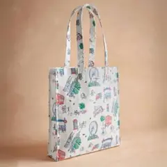 キャスキッドソン　ラージブックバッグ　ラブリーロンドン　cathkidston