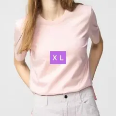 UNIQLOＵスーピマコットンTピンクＸＬ