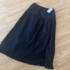 【umm.】ピンタックレースフレアスカート