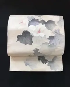 ◆ 作家者 ◆ 落款入 正絹 袋帯 和装 着物 花柄