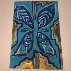 手描きアクリル画　ポストカードサイズ