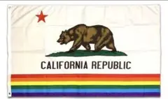 CALIFORNIA REPUBLIC rainbow FLAG