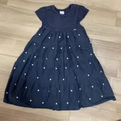 プティマイン　ハート刺繍　ティアード　ワンピース