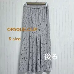 【本日限定価格】OPAQUE.CLIP 花柄レーススカートウエストゴム 裏地付