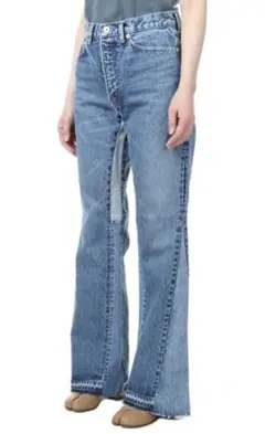 新品 <INSCRIRE>アンスクリア リメイクフレアデニムパンツ34