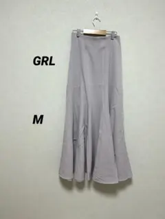 56.グレー フレアロングスカート